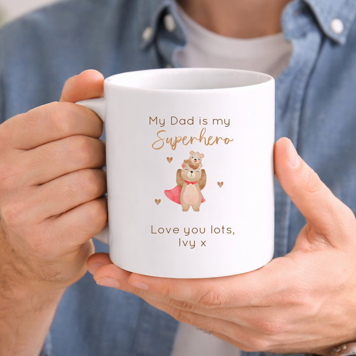 Personalised Daddy Is My Superhero Father's Day Mug