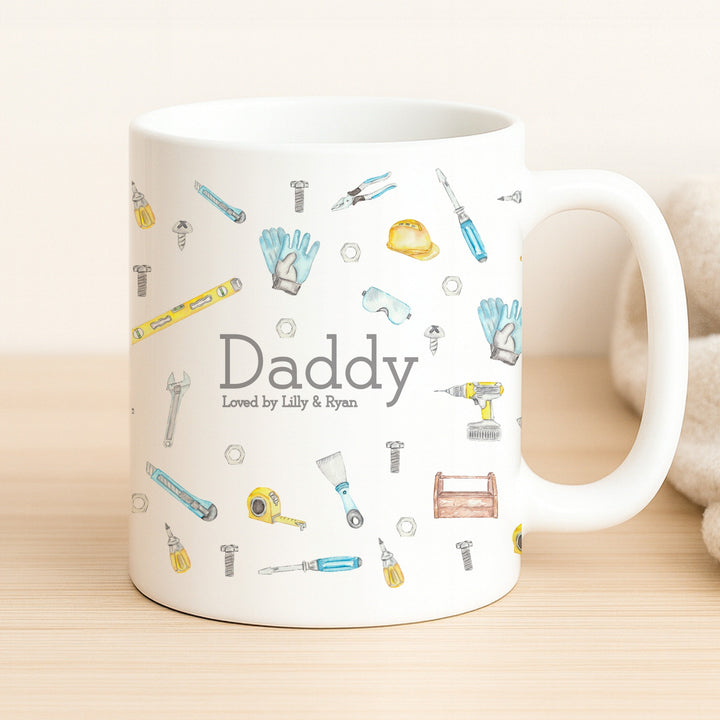 Personalised This Daddy Is Loved By Tools Mug