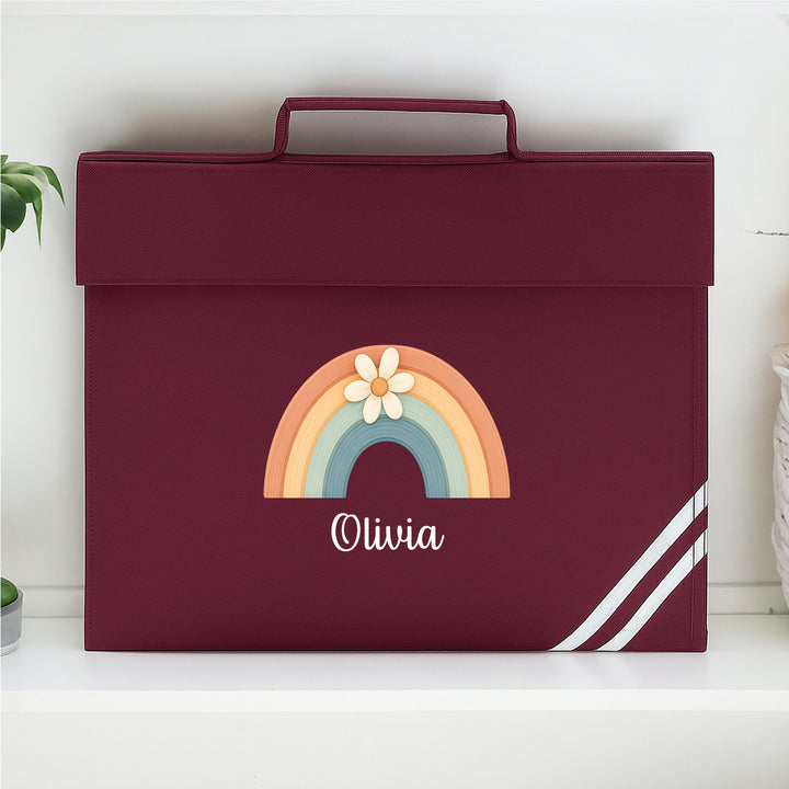 Personalised Daisy Rainbow Bookbag