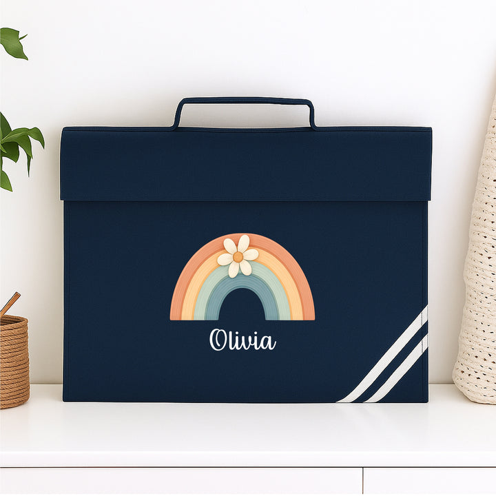 Personalised Daisy Rainbow Bookbag