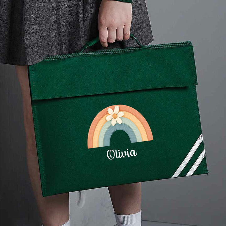Personalised Daisy Rainbow Bookbag