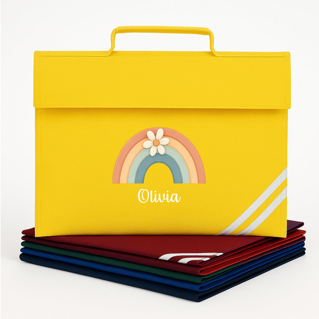 Personalised Daisy Rainbow Bookbag