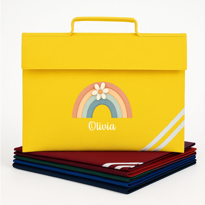 Personalised Daisy Rainbow Bookbag
