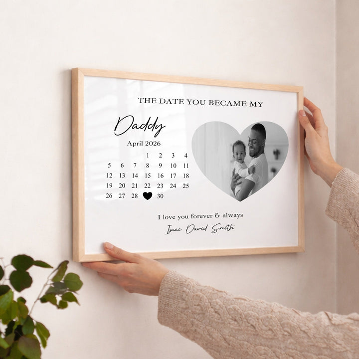 Personalised The Date You Became My Daddy Poster