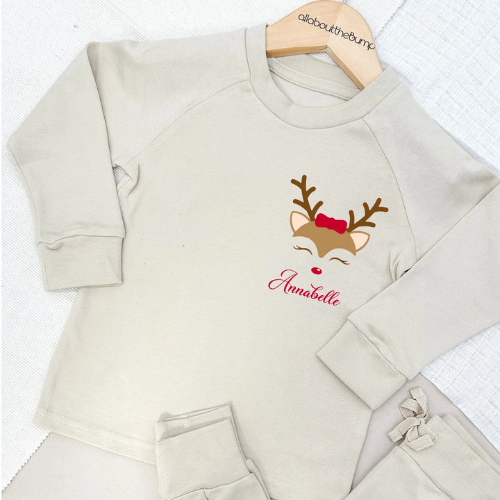 Personalised Reindeer Printed Tracksuit