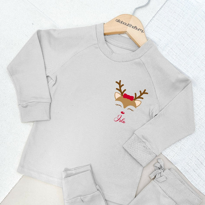 Personalised Reindeer Printed Tracksuit