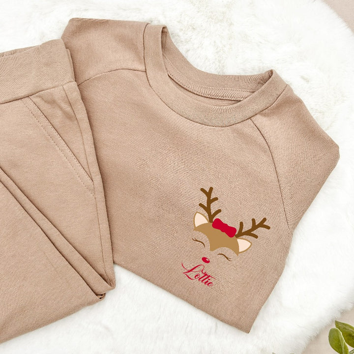 Personalised Reindeer Printed Tracksuit