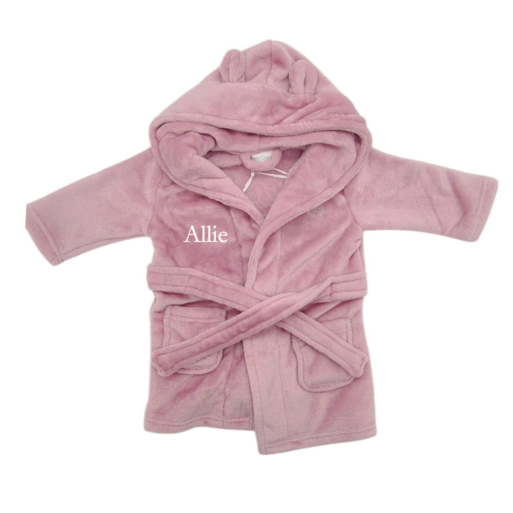 Personalised Embroidered Front Toddler Dressing Gown