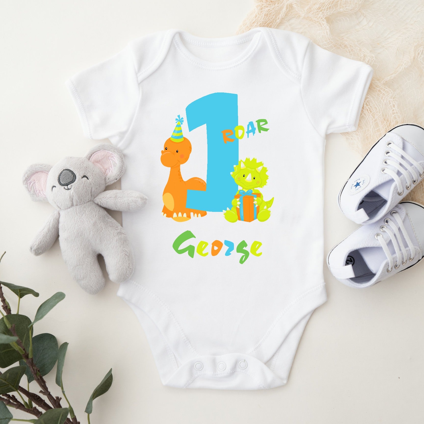 1st birthday hot sale dinosaur onesie