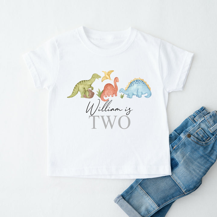 Personalised Dinosaur Birthday T-shirt/Vest