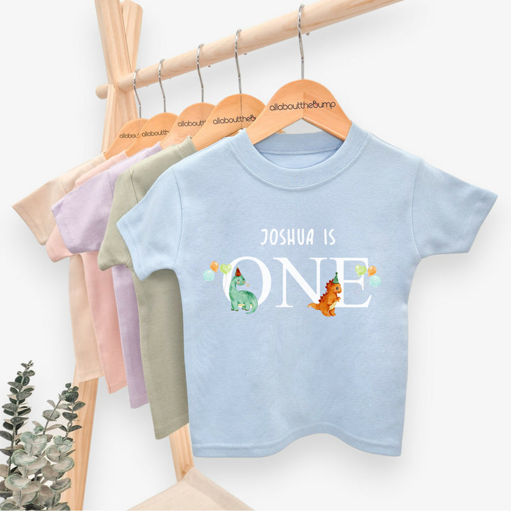 Personalised Dinosaur Party Birthday T-shirt