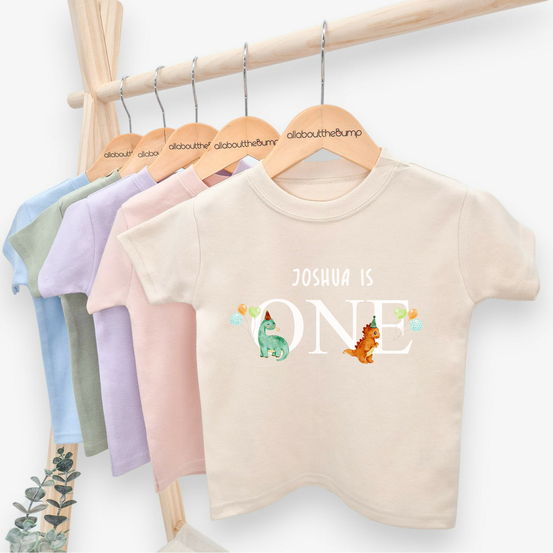 Personalised Dinosaur Party Birthday T-shirt