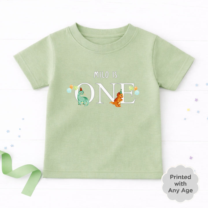 Personalised Dino Party Any Age Birthday T-shirt