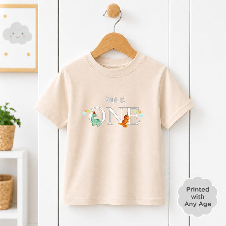 Personalised Dino Party Any Age Birthday T-shirt