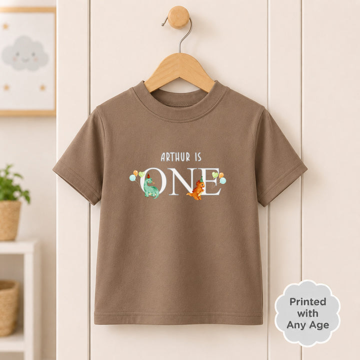 Personalised Dino Party Any Age Birthday T-shirt