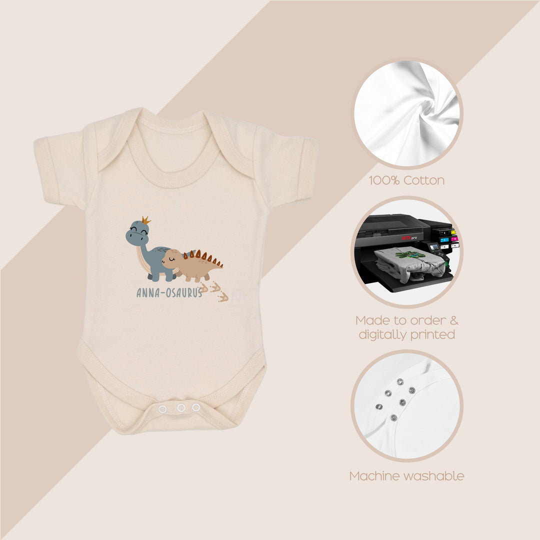 These baby vests and baby grows/sleepsuits are 100% Cotton and are made to order. They can be machine washed