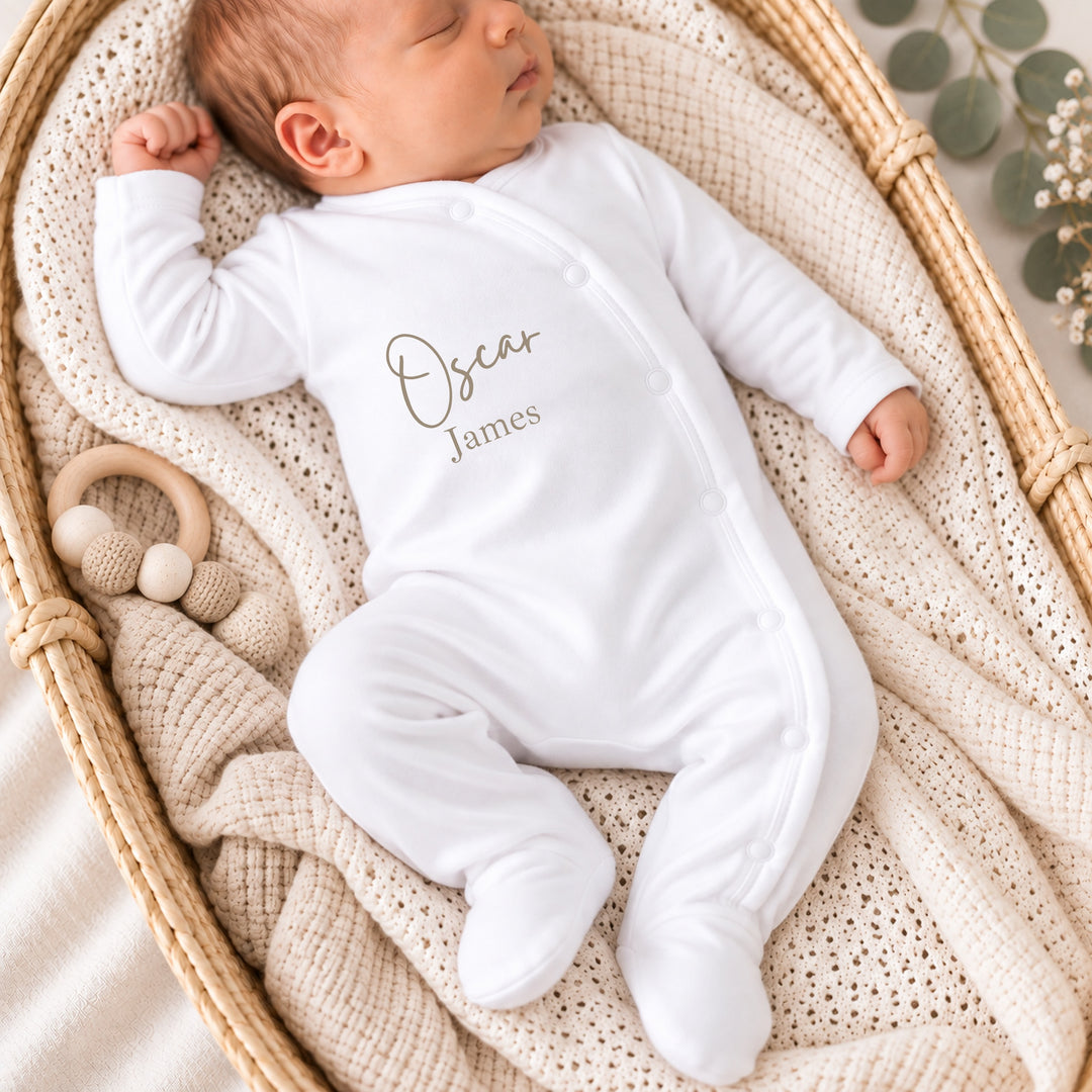 Personalised Double Name Popper Front Coming Home Outfit