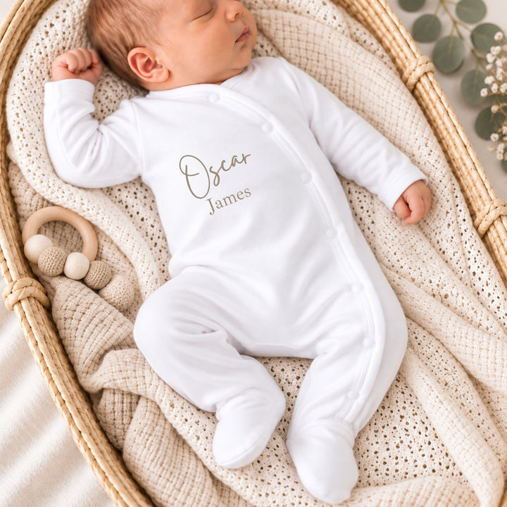 Personalised Double Name Popper Front Coming Home Outfit