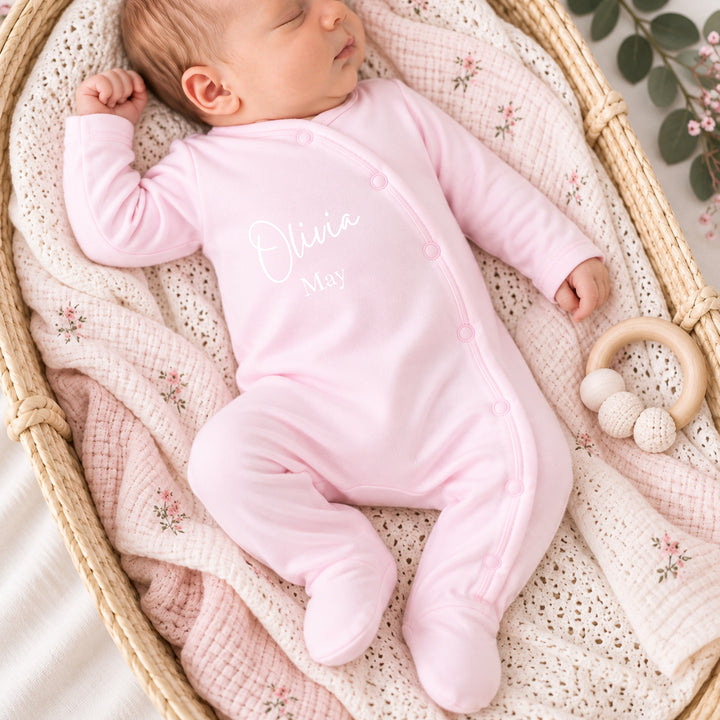 Personalised Double Name Popper Front Coming Home Outfit
