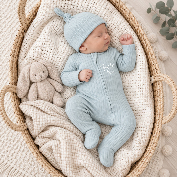 Personalised Double Name Ribbed Coming Home Outfits