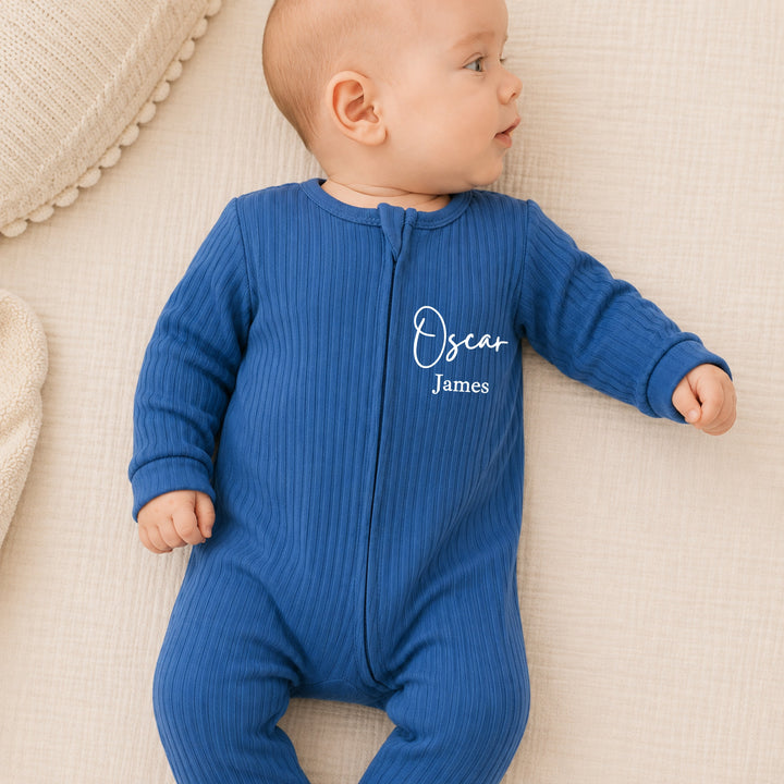 Personalised Double Name Ribbed Coming Home Outfits