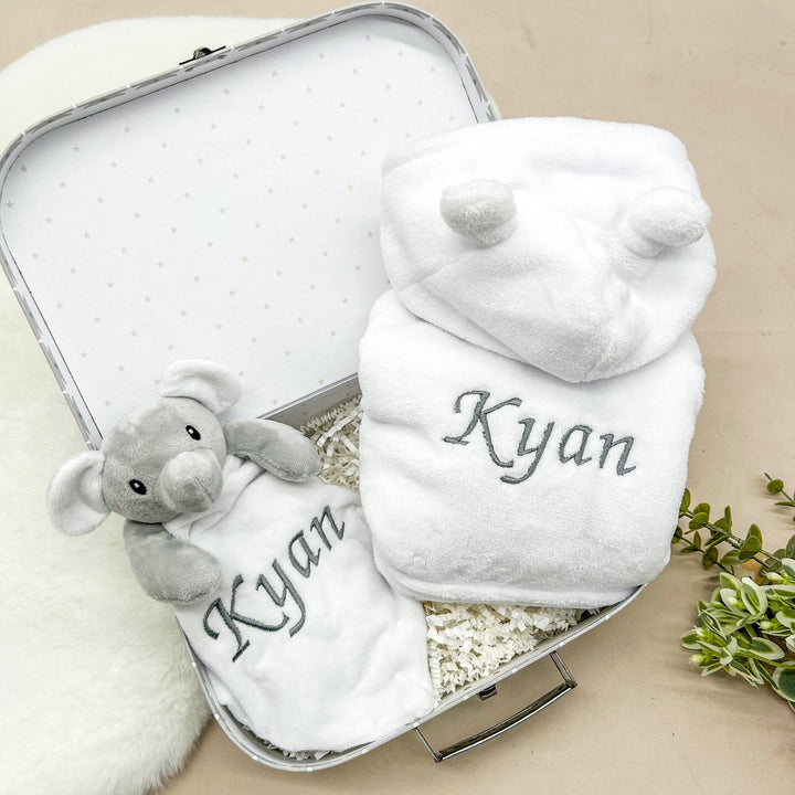 Personalised Embroidered Toddler Dressing Gown With Optional Comforter