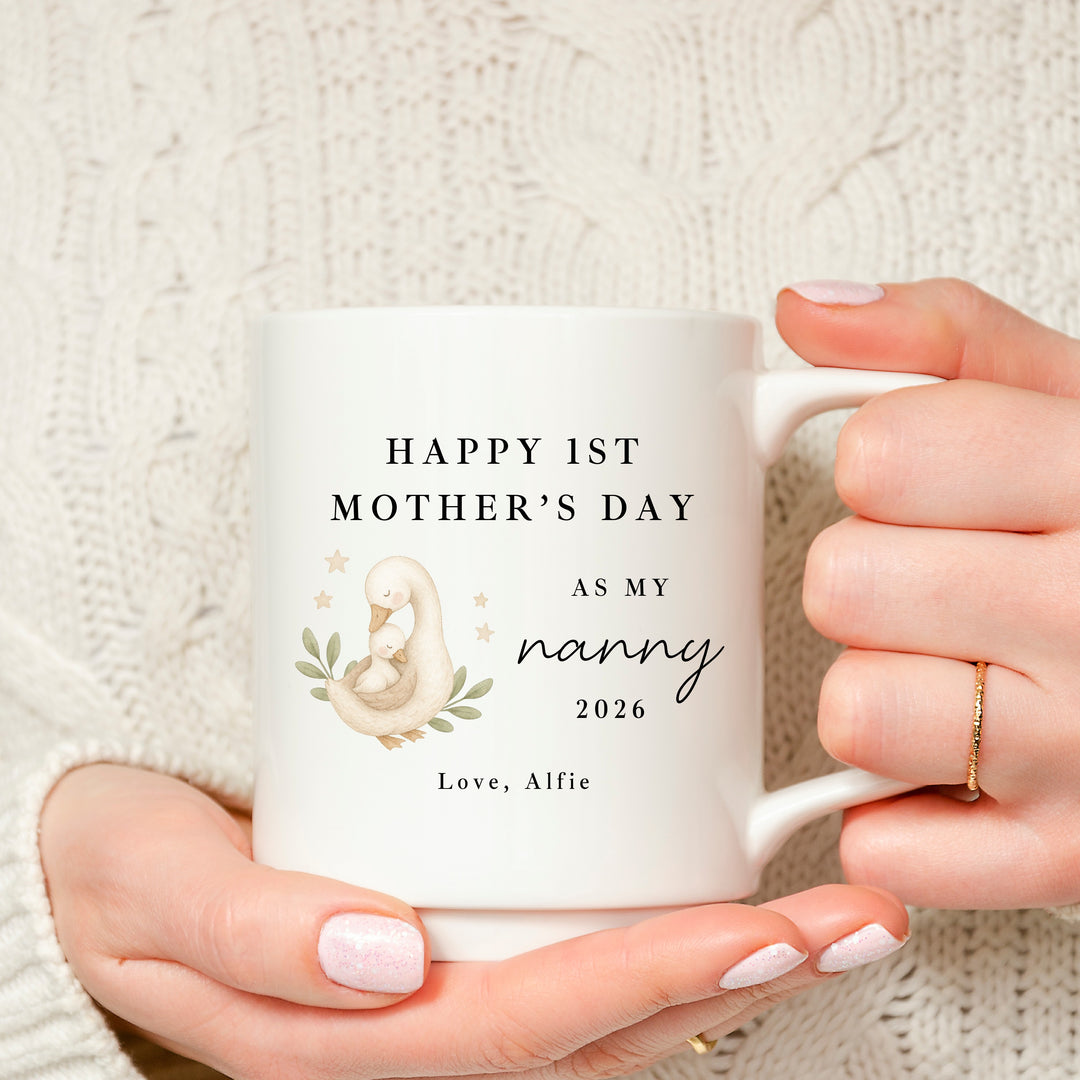 Personalised Ducks Happy 1st Mother's Day As My Nanny Mug