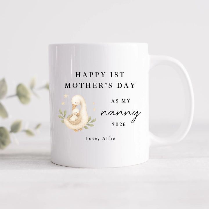 Personalised Ducks Happy 1st Mother's Day As My Nanny Mug