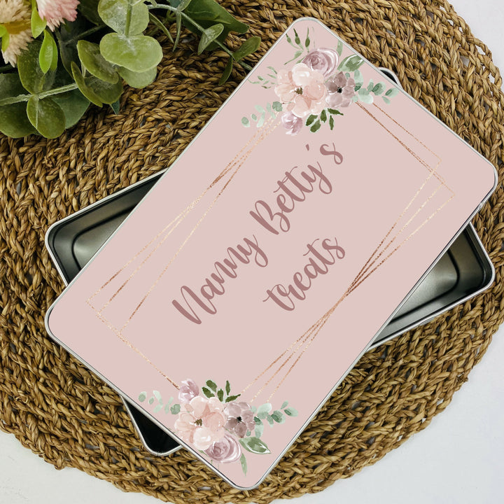 Personalised Dusky Mum/Nans Treat Tin