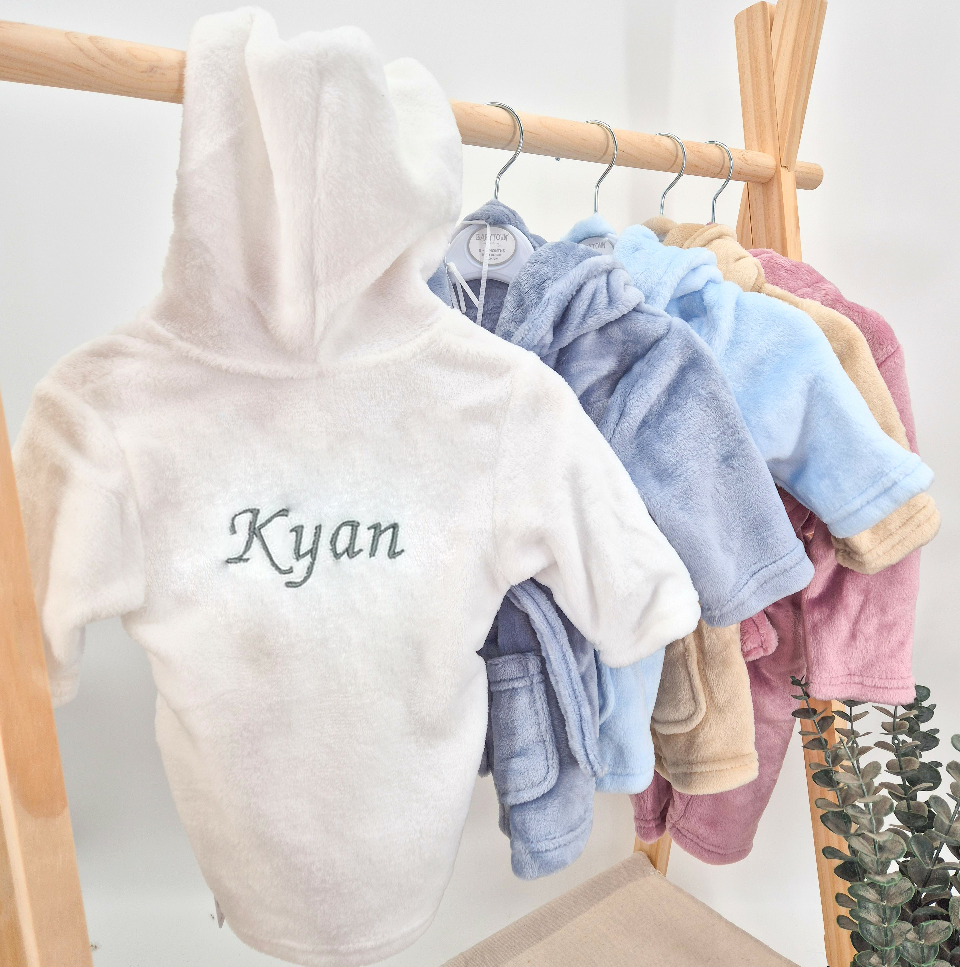 Personalised Embroidered Back Toddler Dressing Gown