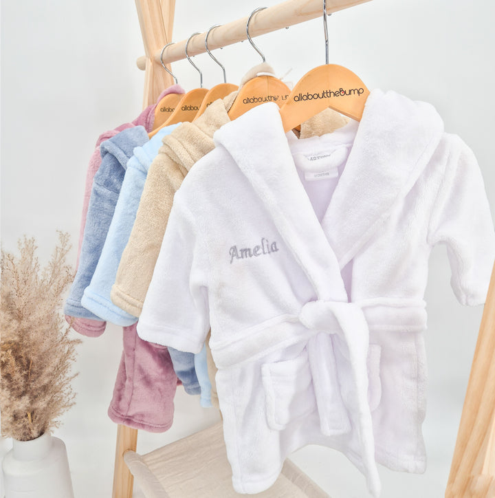 Personalised Embroidered Front Toddler Dressing Gown