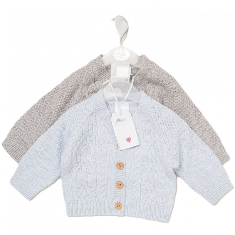 Boys Blue and Grey Pack of 2 Knitted Cardigan