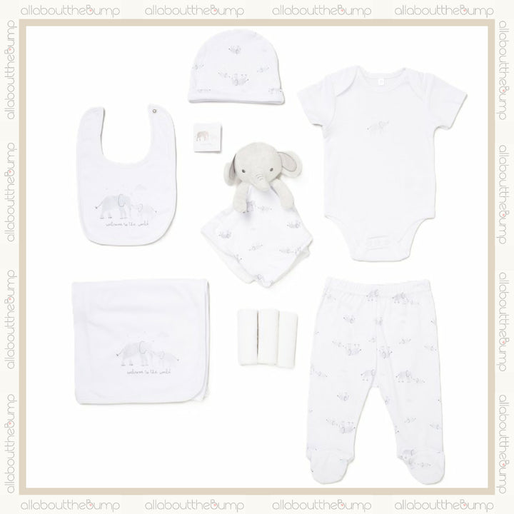 Unisex Elephant 10 Piece Baby Gift Hamper