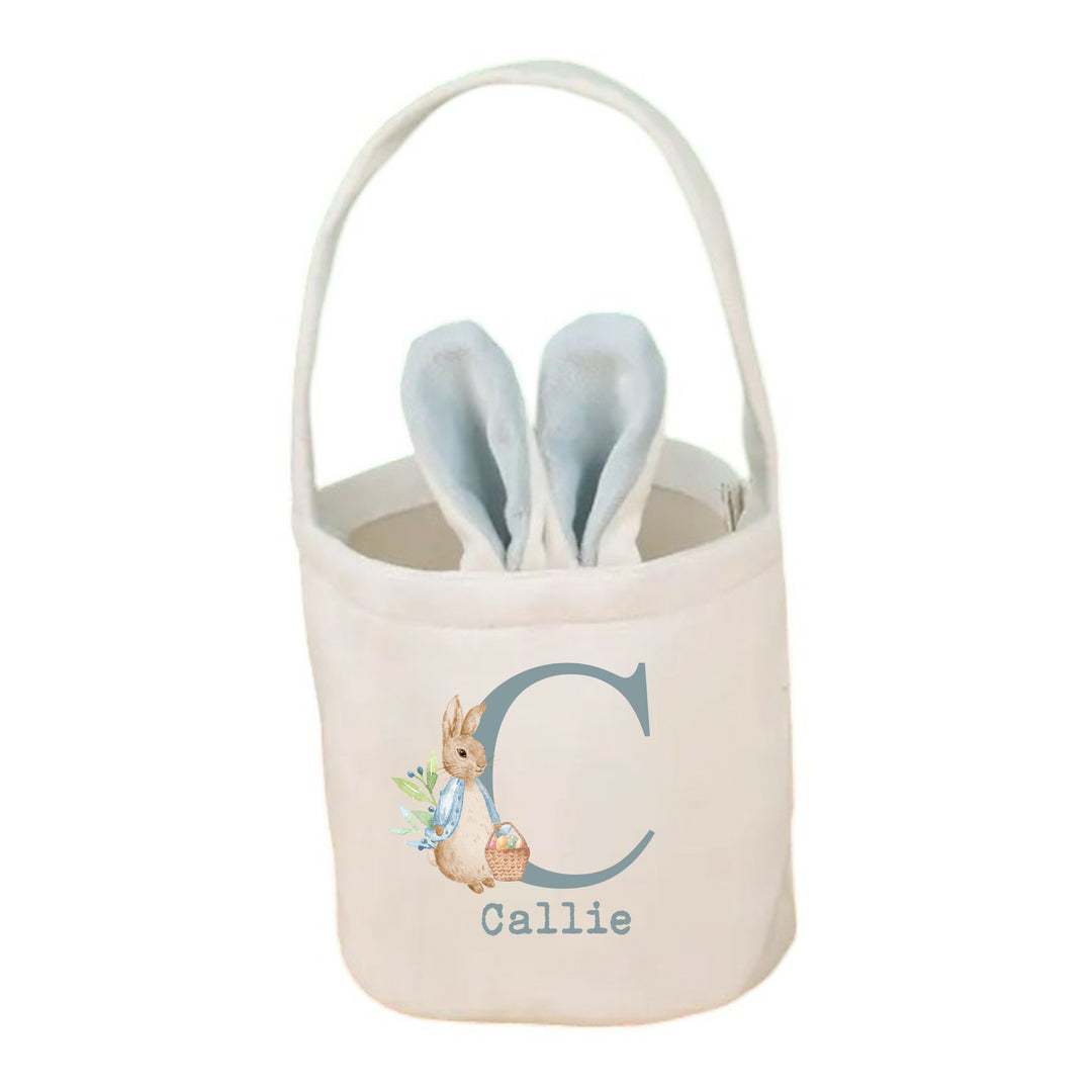 Personalised Rabbit Initial Easter Bunny Basket