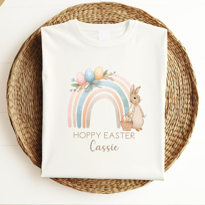 Personalised Hoppy Easter Rainbow T-shirt/Vest