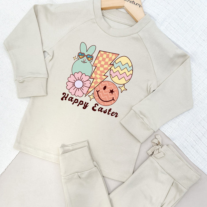 Retro Happy Easter Lightweight Cotton Tracksuit