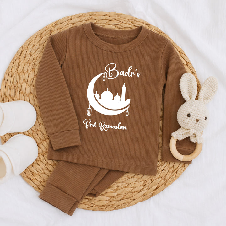Personalised Gold My First Ramadan Ribbed Loungwear