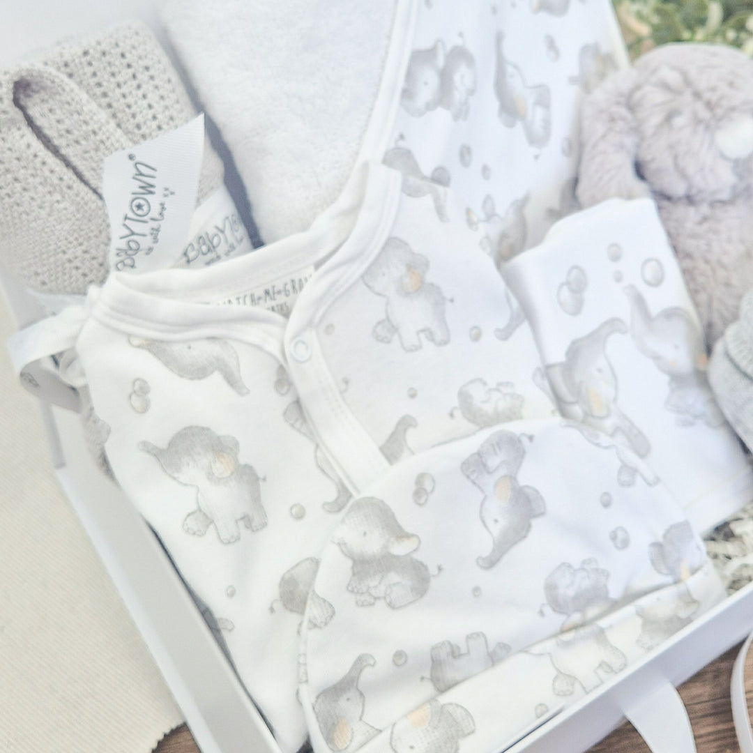 Unisex Grey Elephant Luxury Gift Hamper Set
