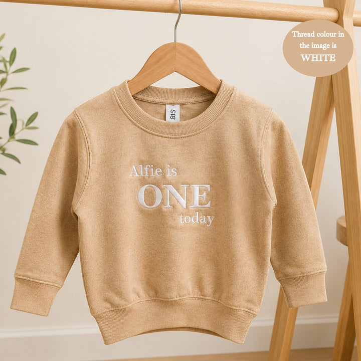 Personalised Embroidered First Birthday Sweatshirt