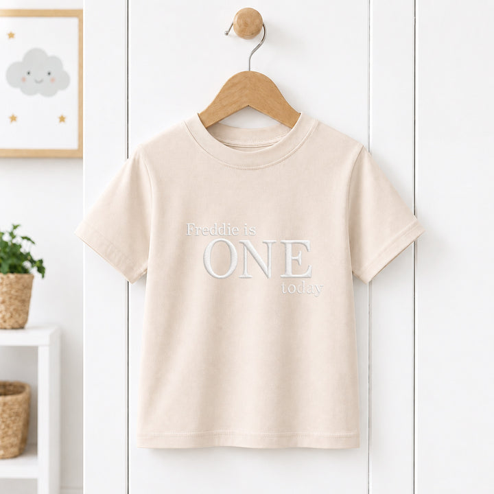 Personalised Embroidered One Today Birthday T-Shirt
