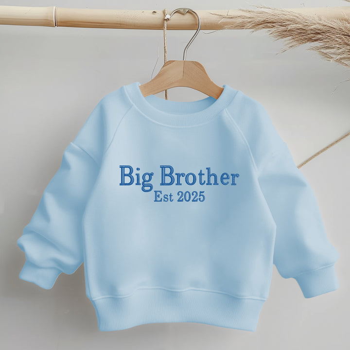 Personalised Embroidered Sibling Est Matching Sweatshirt