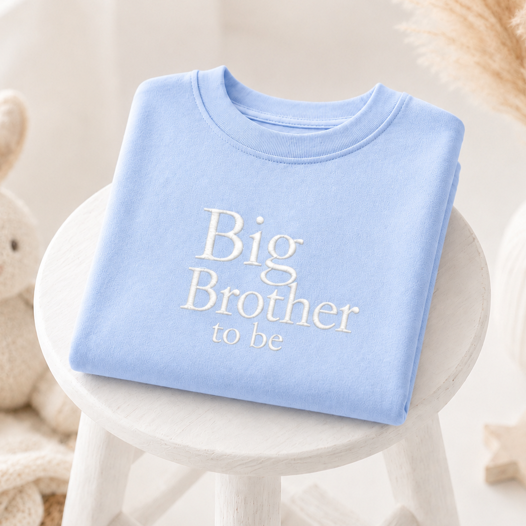 Embroidered Big Brother To Be T-Shirt