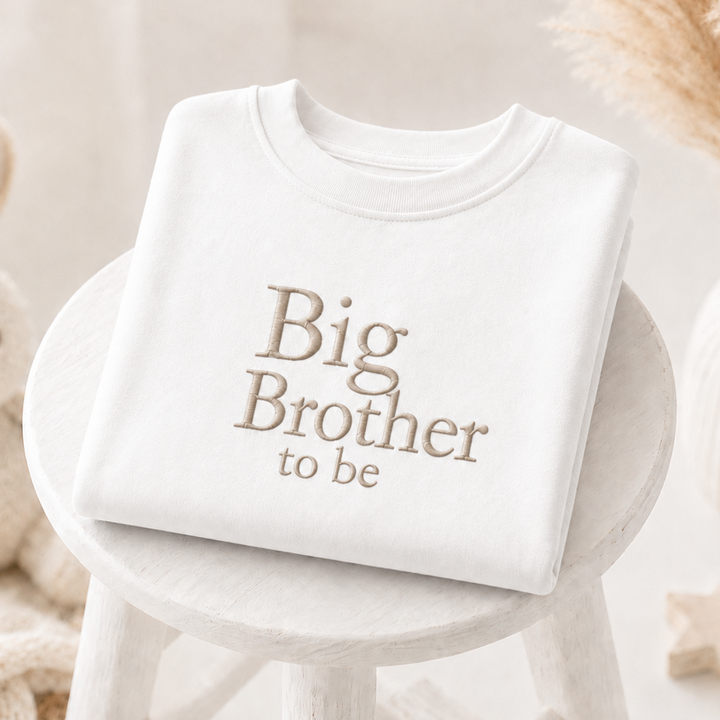 Embroidered Big Brother To Be T-Shirt