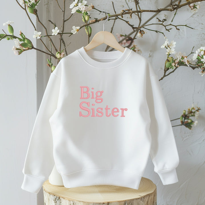 Embroidered Big Sister Sweatshirt