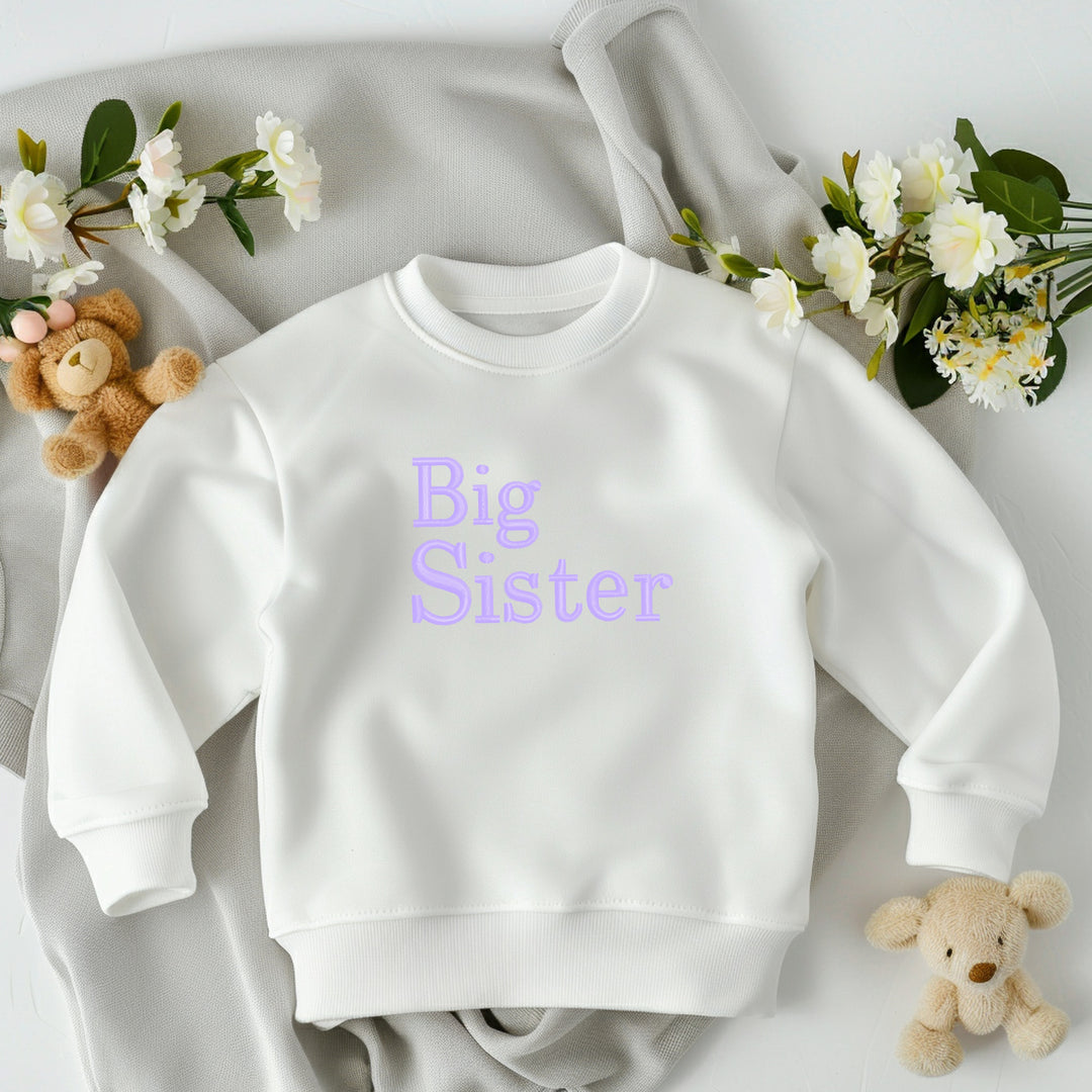 Embroidered Big Sister Sweatshirt