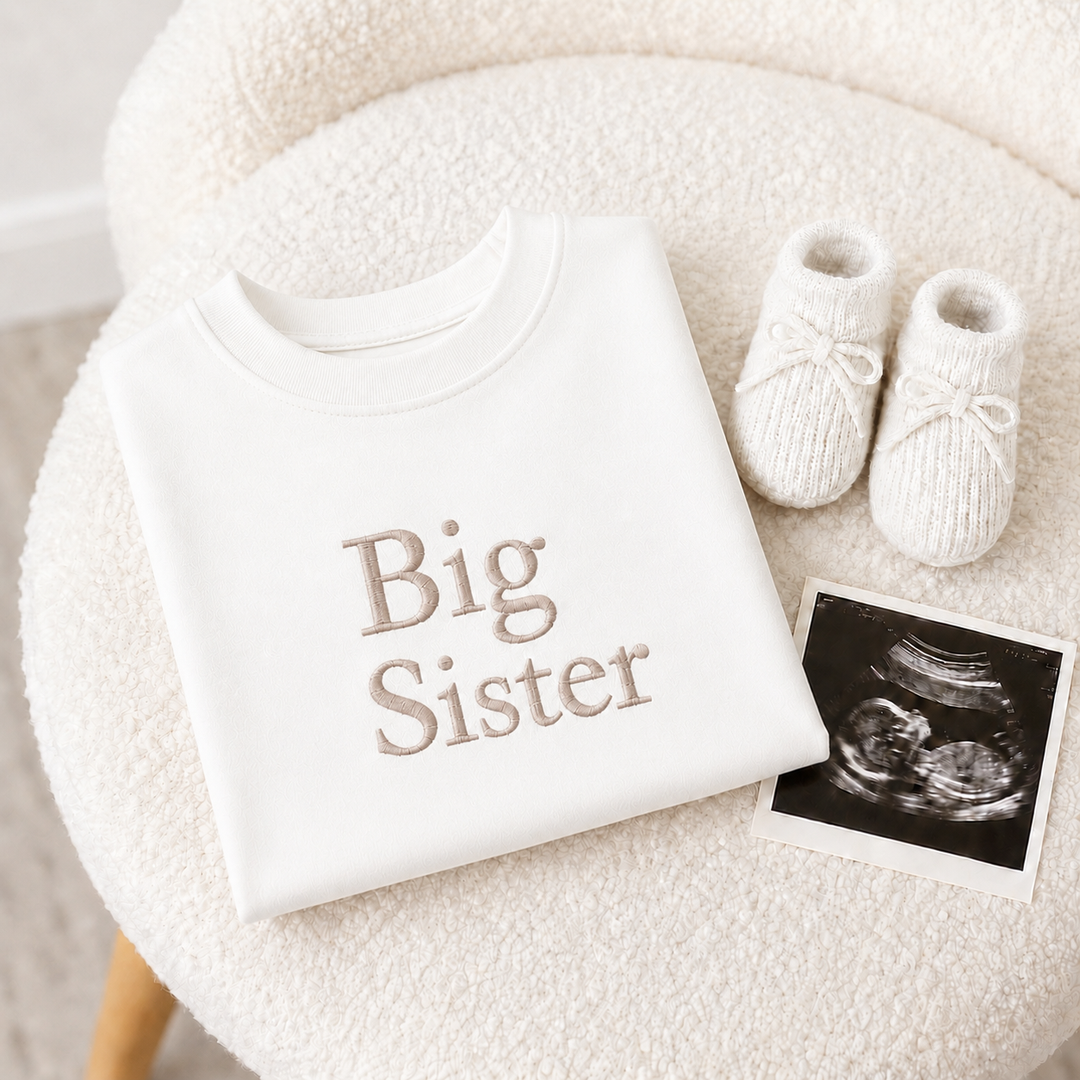 Embroidered Big Sister T-Shirt