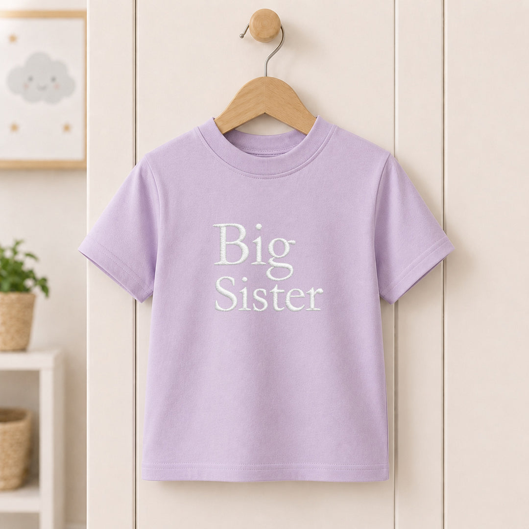 Embroidered Big Sister T-Shirt