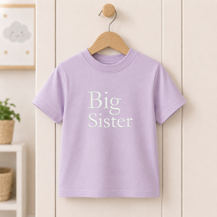 Embroidered Big Sister T-Shirt