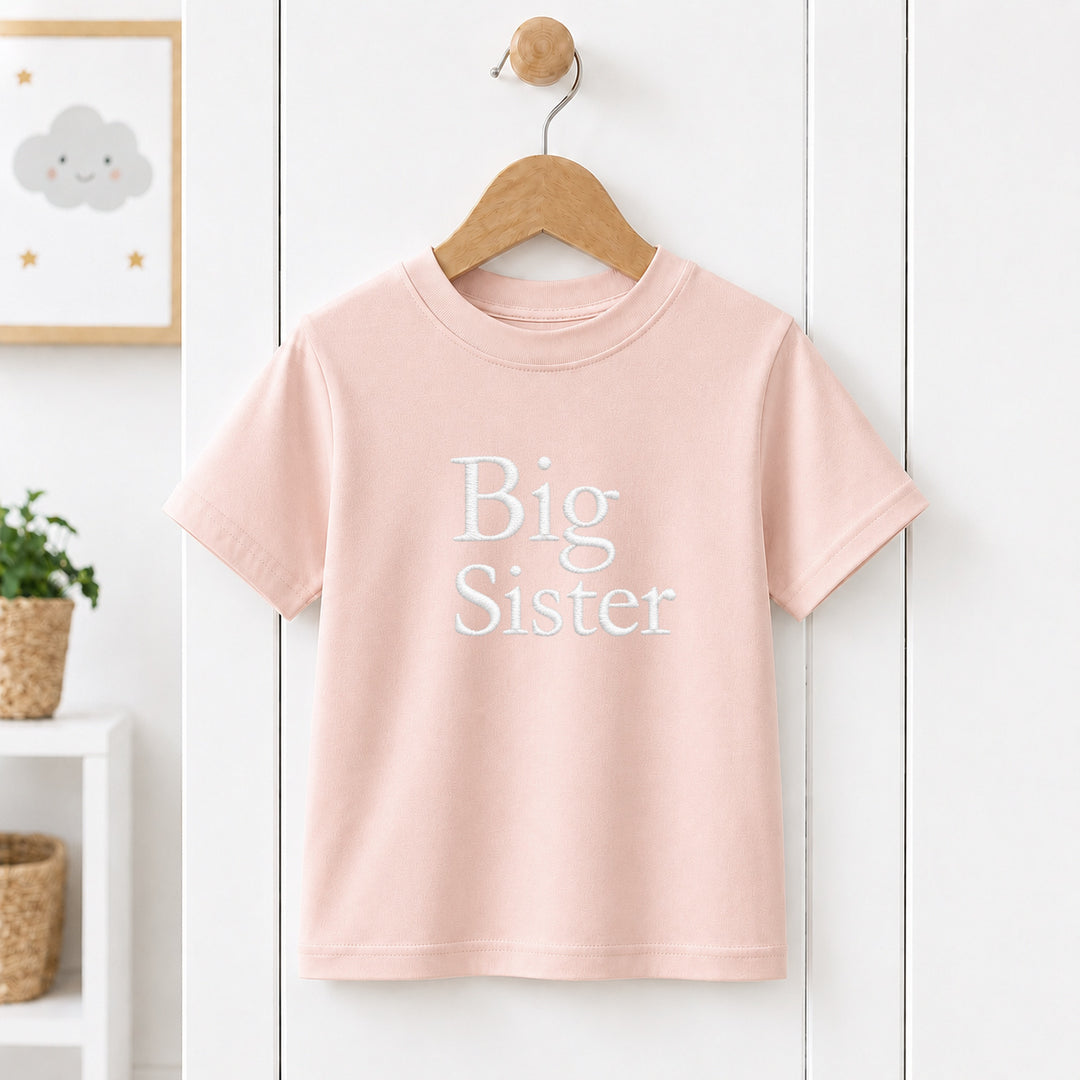 Embroidered Big Sister T-Shirt