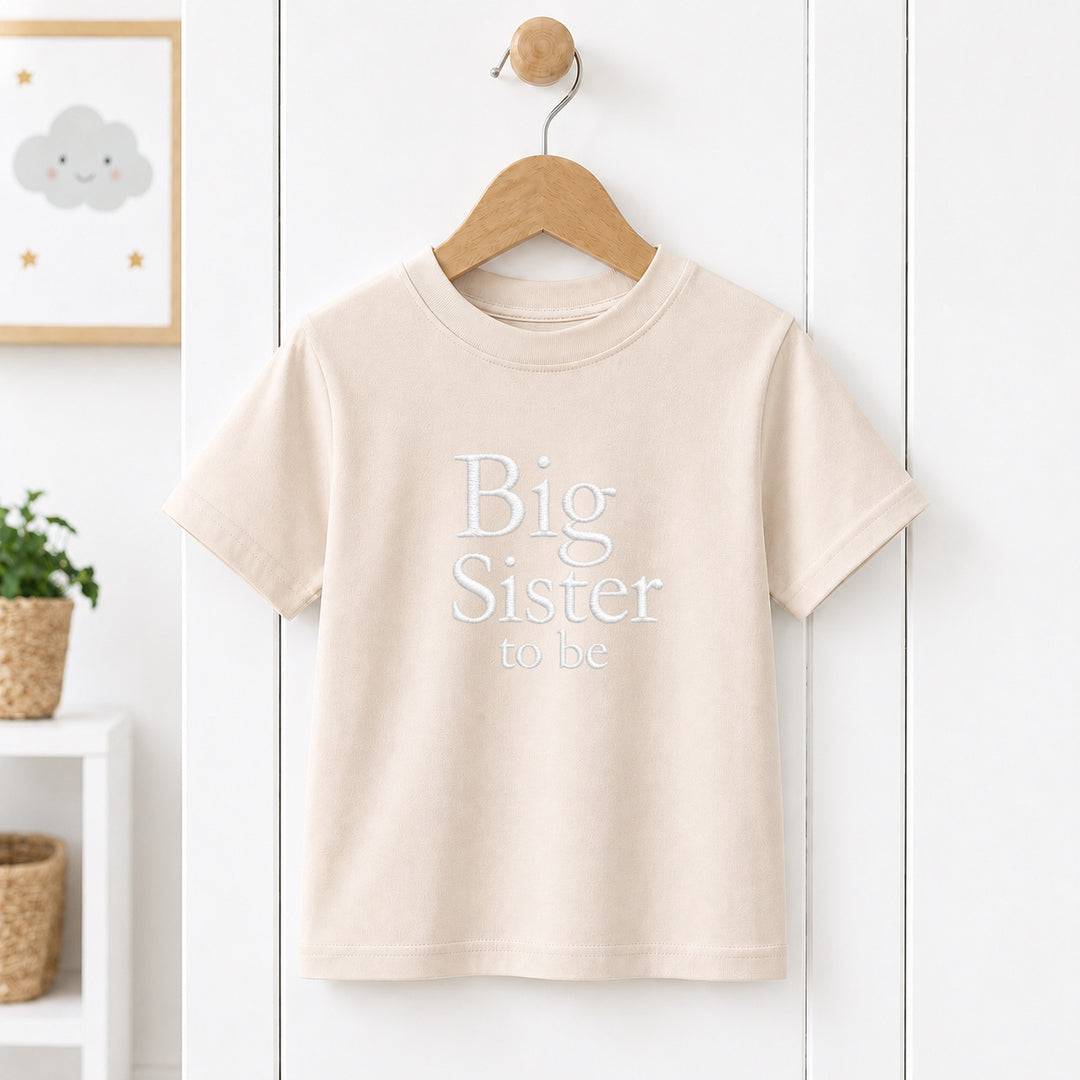 Embroidered Big Sister To Be T-Shirt